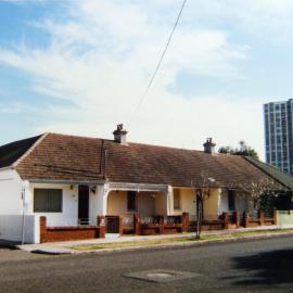 View looking south-west to terrace houses, Zamia Street Redfern, 1989
