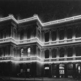 Sydney Town Hall illuminated at night