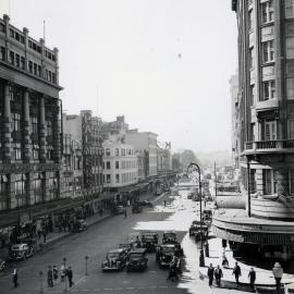 View along Park Street from George Street Sydney, 1936