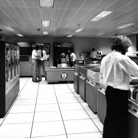 Computer room in Town Hall House, 456 Kent Street Sydney, 1977