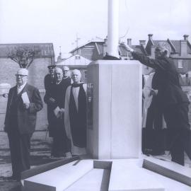 Dignitaries at dedication ceremony, Camperdown Memorial Rest Park Newtown, 1961