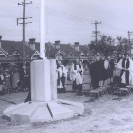 Crowd at dedication ceremony, Camperdown Memorial Rest Park Newtown, 1961