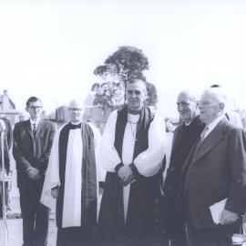 Dignitaries at dedication ceremony, Camperdown Memorial Rest Park Newtown, 1961