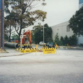 Roadworks on street, Rosebery.