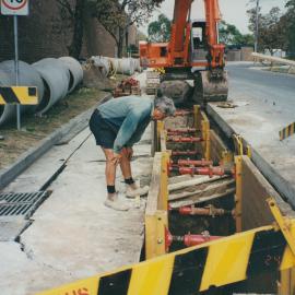 Roadworks on street, Rosebery.