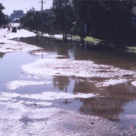 Flooding due to failure of 48 inch water main in Elizabeth St Redfern.