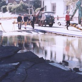 Flooding due to failure of 48 inch water main in Elizabeth St Redfern.