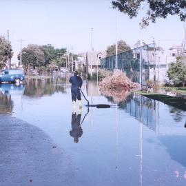 Flooding due to failure of 48 inch water main in Elizabeth St Redfern.