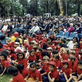 Darlington school kids, Launch of International Year of the World's Indigenous People, in Redfern Park,  1992