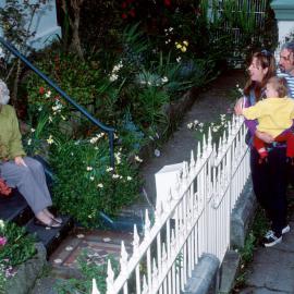 Neighbours in garden Glebe.