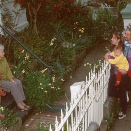 Neighbours in garden Glebe.