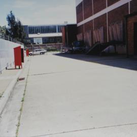 Factory buildings.