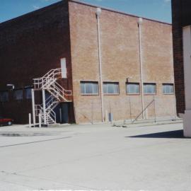 Factory buildings.
