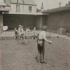 Batting game at Pine Street Recreation and Leisure Centre, Pine Street Chippendale, 1950s