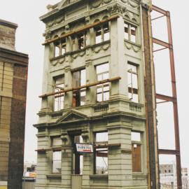 Building facade in Sussex Street Sydney, circa 1980-1989