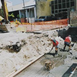 Work on stormwater channel in Cope St Waterloo.