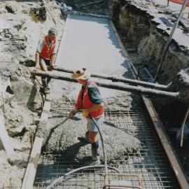 Work on stormwater channel in Cope St Waterloo.