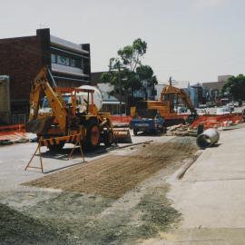 Work on stormwater channel in Cope St Waterloo.