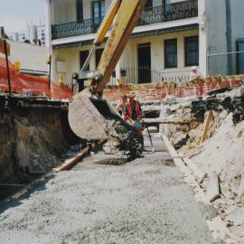 Work on stormwater channel in Cope St Waterloo.