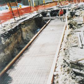 Work on stormwater channel in Cope St Waterloo.