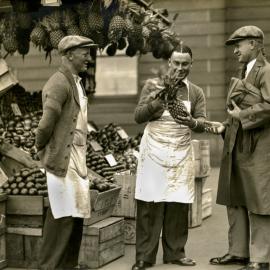 Fruit and Vegetable stall at Customs House, Alfred Street Circular Quay, 1932