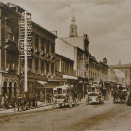 Horse drawn vehicles on George Street Sydney, circa 1880s