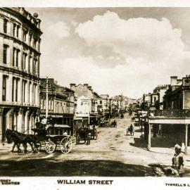 Main thoroughfare to the eastern suburbs, William Street Sydney, 1880s