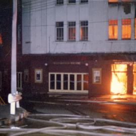 Elizabethan Theatre fire, Erskineville Road Newtown, 1980