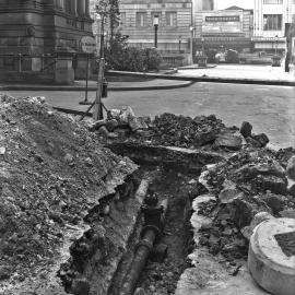 Excavations on southern side of Town Hall