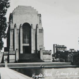 Anzac War Memorial, Hyde Park South, Sydney, 1940s