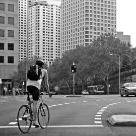 City cyclist near Eddy Avenue Sydney, 2003