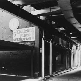 Bulletin Place Restaurant, Bulletin Place Sydney, 1989