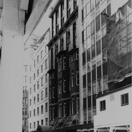 Streetscape with St James Chambers, Castlereagh Street Sydney, 1989