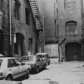 Warehouse and courtyard, King Street Sydney, 1989