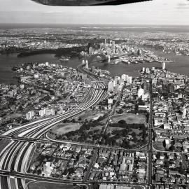 Aerial view North Sydney and City