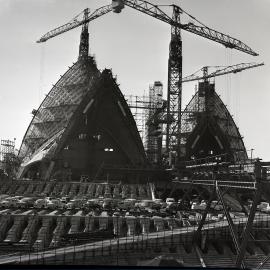 Sydney Opera House construction, Bennelong Point, 1965