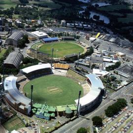 Aerial view of Sydney Cricket Ground and Sydney Showground, Moore Park, circa 1985