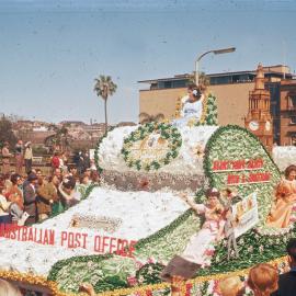Post Office float, Waratah Spring Festival parade, College Street Sydney, circa 1950s