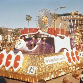 Sydney County Council float, Waratah Spring Festival parade, College Street Sydney, circa 1950s