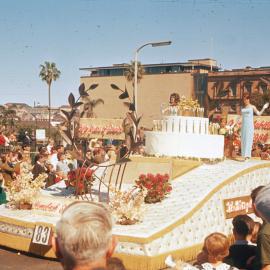 Float, Waratah Spring Festival Parade, College Street Sydney, 1966