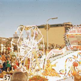 Motor Transport float, Waratah Spring Festival parade, College Street Sydney, circa 1950s
