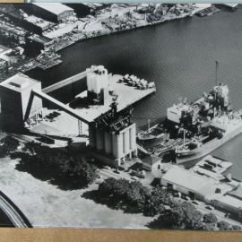 Bulk cement terminal in Blackwattle Bay, Bridge Road Glebe, 1970s