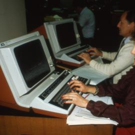 Council staff using computers