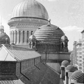 Rooftop domes of the Queen Victoria Building (QVB), George Street Sydney, 1932