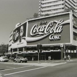 Coca-Cola sign at corner of William Street and Darlinghurst Road Potts Point, 1980s