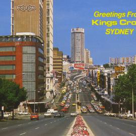 Looking east along William Street towards Kings Cross, 1978