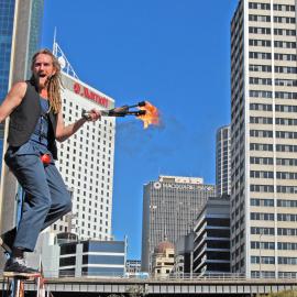 Circular Quay busker, 2008