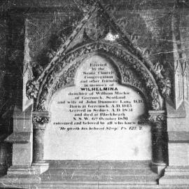 Memorial in Scots Church.