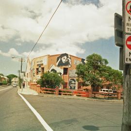 Newtown PCYC mural, corner Erskineville Road and Angel Street Newtown, 1993