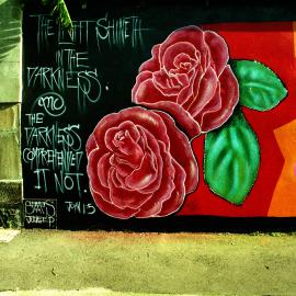 The Light Shineth mural, Rochford Street Erskineville, 1991